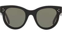 CELINE 3 Dots Shiny Black Round Sunglasses