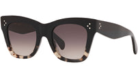 CELINE 3 Dots Black and Havana Cat Eye Sunglasses