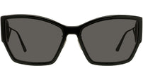 30Montaigne S2U Black Rectangular Sunglasses