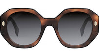 Fendi Bold Havana Geometric Sunglasses