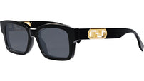 O'Lock Black Rectangular Sunglasses