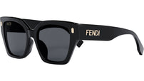 Fendi Bold Black Square Sunglasses