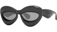 Inflated Black Cat Eye Sunglasses