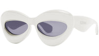 Inflated White Cat Eye Sunglasses