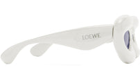 Inflated White Cat Eye Sunglasses