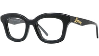 Curvy Black Geometric Eyeglasses