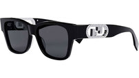 O'Lock Black Rectangular Sunglasses