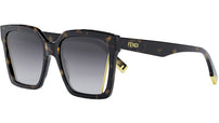 Fendi Way Havana Square Sunglasses