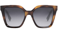 Lettering Havana Square Sunglasses