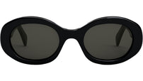 Triomphe Black Oval Sunglasses