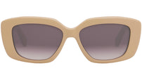 Triomphe Beige Rectangular Sunglasses