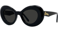 Curvy Black Geometric Sunglasses