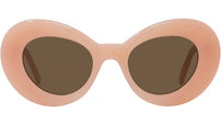 Curvy Pink Geometric Sunglasses