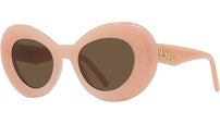 Curvy Pink Geometric Sunglasses