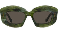 Anagram Green Rectangular Sunglasses