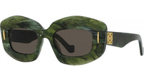 Anagram Green Rectangular Sunglasses