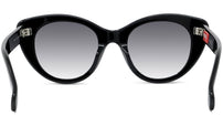 Boke Flower Black Cat eye Sunglasses