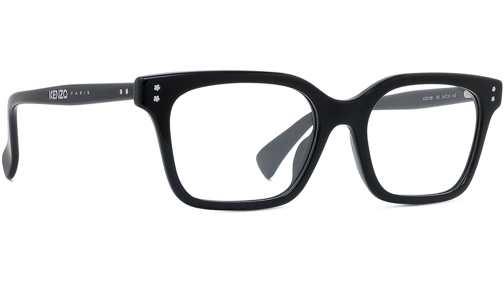 Boke Flower Black Rectangular Eyeglasses