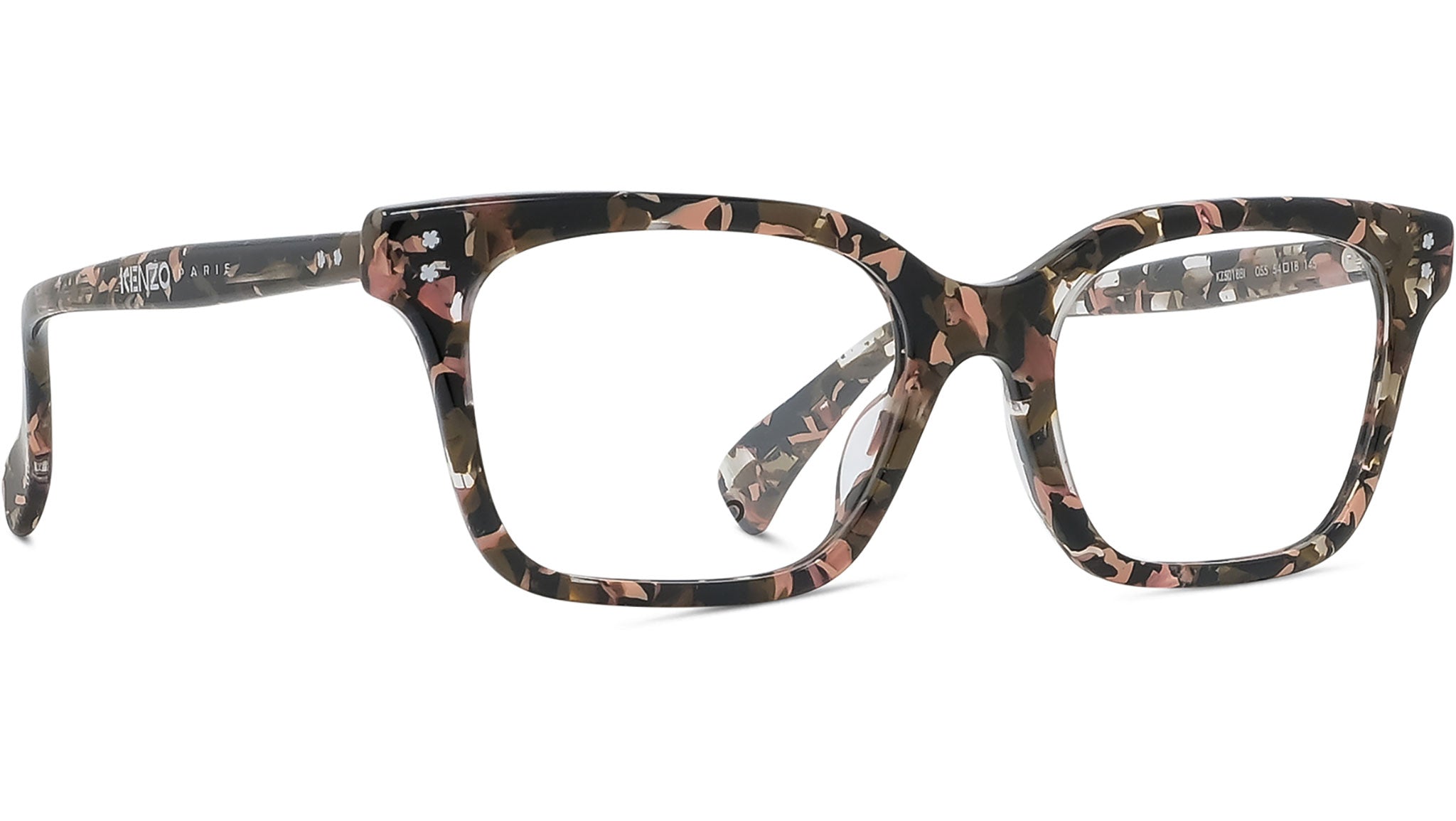 Boke Flower Havana Rectangular Eyeglasses