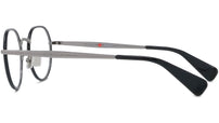 Boke Flower Silver Round Eyeglasses