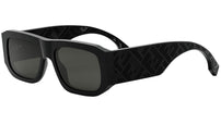 Fendi Shadow Black Rectangular Sunglasses