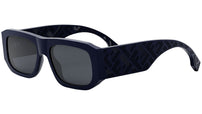 Fendi Shadow Blue Rectangular Sunglasses