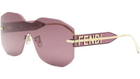 Fendigraphy Gold Geometric Sunglasses