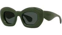 Inflated Green Cat Eye Sunglasses