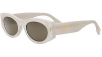 Fendi Roma White Oval Sunglasses