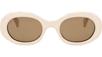 Triomphe Ivory Oval Sunglasses