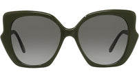 Slim Green Geometric Sunglasses