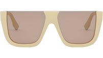 Fendi Way Yellow Square Sunglasses