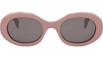 Triomphe Solid Rose Oval Sunglasses