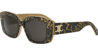 Triomphe Tiger Print Rectangular Sunglasses