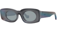 Signature Holographic Black Oval Sunglasses