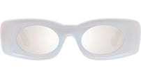 Signature Holographic White Oval Sunglasses