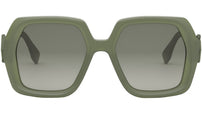 FF Diamonds Green Square Sunglasses