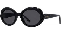 Slim Black Geometric Sunglasses