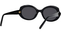 Slim Black Geometric Sunglasses