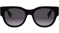 Baguette Black Round Sunglasses