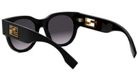 Baguette Black Round Sunglasses