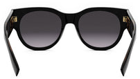 Baguette Black Round Sunglasses