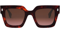 Fendi Roma Red Havana Square Sunglasses