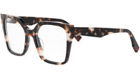 Fendi Way Havana Square Eyeglasses