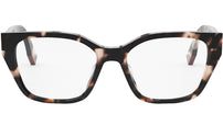 Fendi Way Red Havana Rectangular Eyeglasses