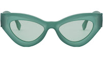 FF Diamonds Green Cat Eye Sunglasses