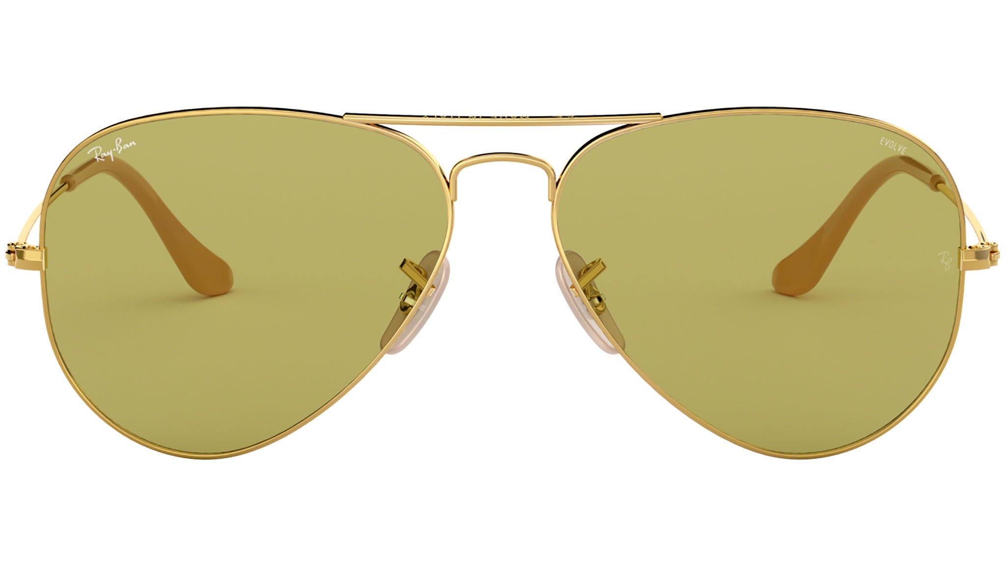 Aviator Washed Evolve RB3025 90644C Gold Green