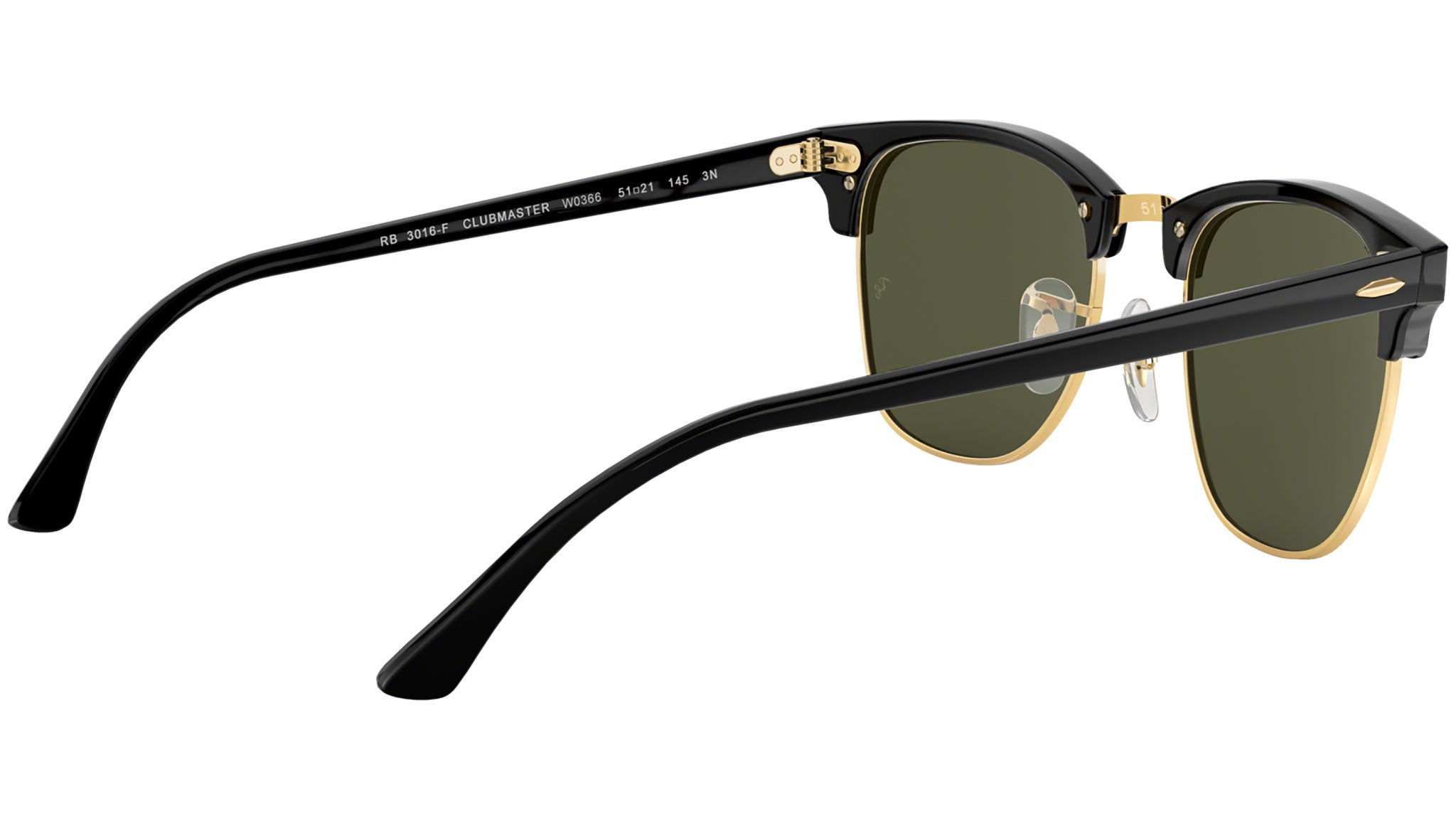 Clubmaster RB3016F W0365 black on arista