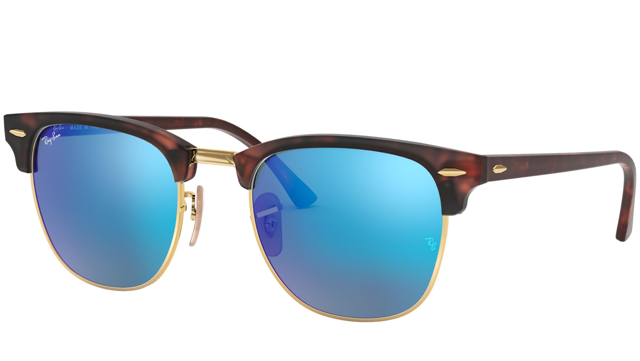 Clubmaster Flash Lenses RB3016 sand havana and gold